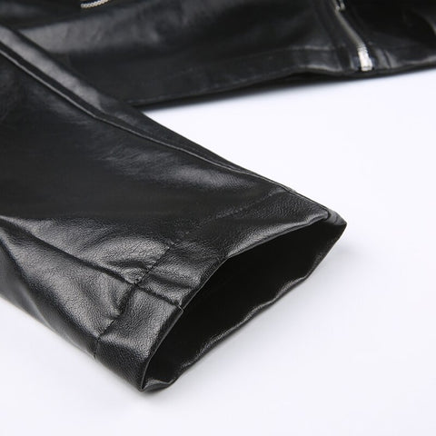 streetwear-black-cropped-zip-up-leather-cool-punk-motorcycle-jacket-8