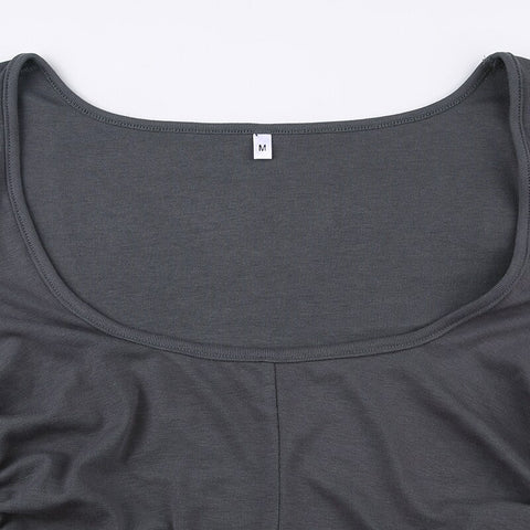 harajuku-flare-sleeve-square-neck-halter-slim-folds-slim-2-pieces-crop-top-10