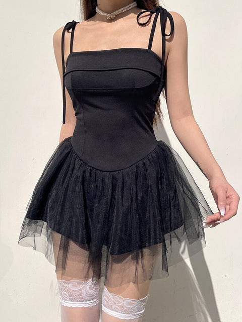 chic-strappy-balletcore-pleated-mesh-patchwork-tulle-party-slim-mini-dress-1