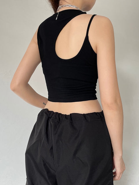 black-skinny-slim-basic-asymmetrical-crop-vest-cut-out-tops-4
