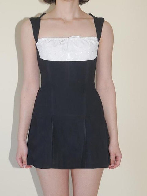 patchwork-tank-chic-sweet-bow-contrast-slim-dress-2