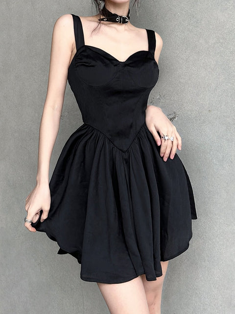 straps-corset-black-mini-pleated-gothic-sundress-folds-solid-sexy-dress-4