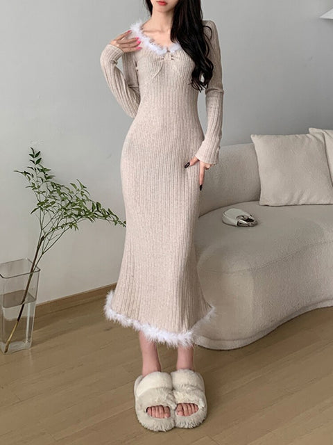fashion-fur-trim-knitted-elegant-furry-bow-slim-casual-autumn-winter-long-dress-1