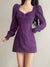 purple-loose-corduroy-ruched-square-neck-elegant-solid-long-sleeve-party-dress-4