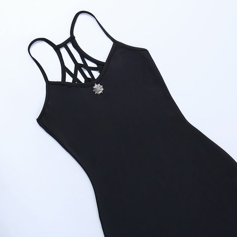 black-goth-spider-web-print-backless-sleeveless-sexy-dress-8