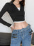 black-casual-basic-patched-long-sleeve-tee-shirt-slim-buttons-cute-crop-top-2