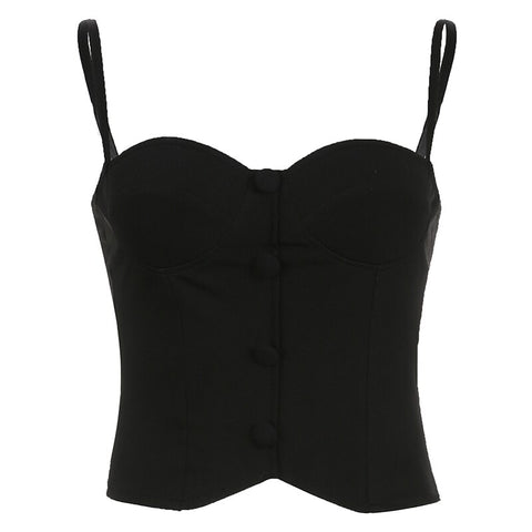 streetwear-black-strap-bustier-camis-button-slim-fashion-elegant-cropped-top-6