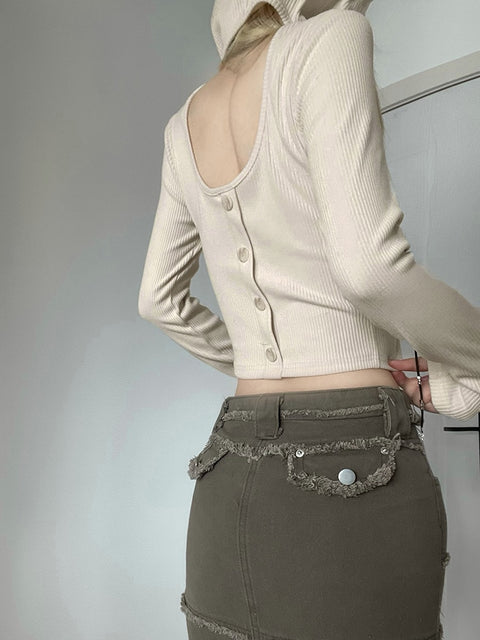 fashion-knitted-backless-hooded-zip-up-basic-buttons-cropped-tee-4