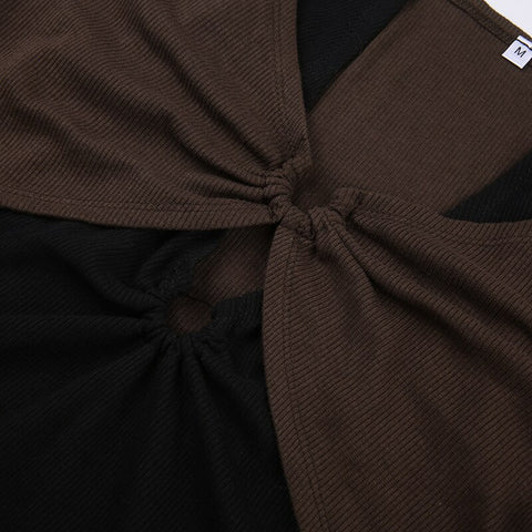 elegant-halter-neck-patchwork-cut-out-fake-2-pieces-bodysuit-10