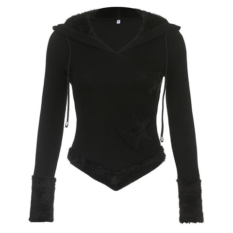 shaggy-black-faux-fur-spliced-long-sleeve-hooded-chic-casual-warm-top-5