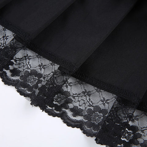 grunge-gothic-black-trim-high-waist-pleated-sexy-lace-up-short-mini-skirt-9