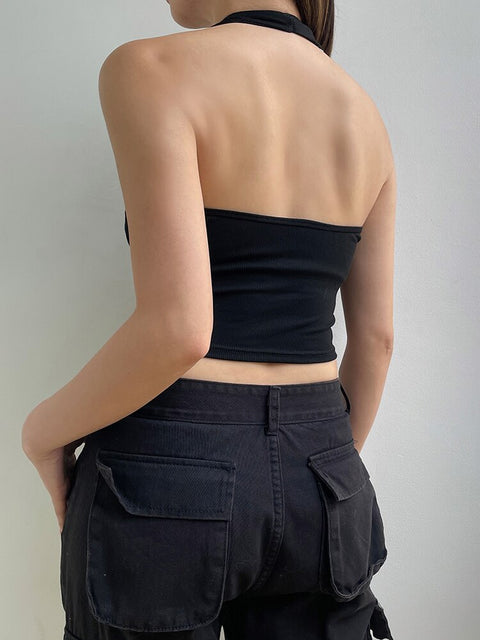 basic-casual-fitness-black-halter-backless-slim-top-6