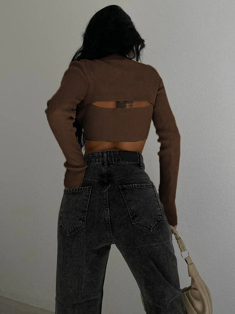 streetwear-brown-knit-ribbed-skinny-solid-clubwear-party-two-pieces-crop-top-4