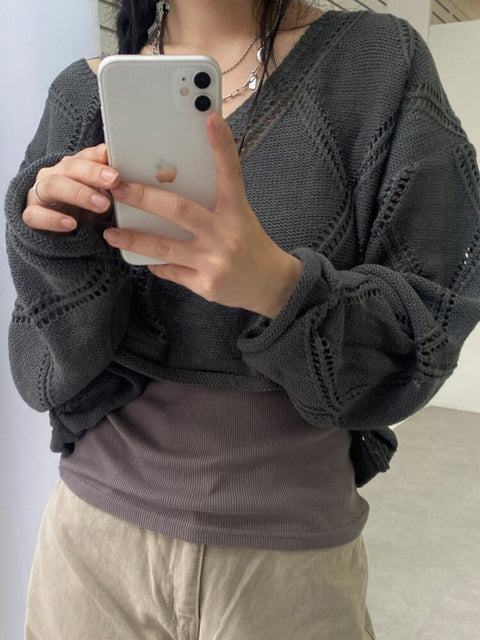 harajuku-goth-loose-knitting-argyle-hollow-out-smock-loose-casual-pullover-knitwear-4