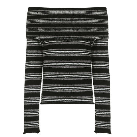 harajuku-gothic-black-stripe-off-shoulder-knitted-grunge-aesthetic-pullover-slash-neck-sweater-2