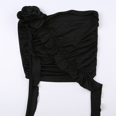 asymmetrical-floral-skinny-tubes-off-shoulder-halter-ruffles-slim-top-8