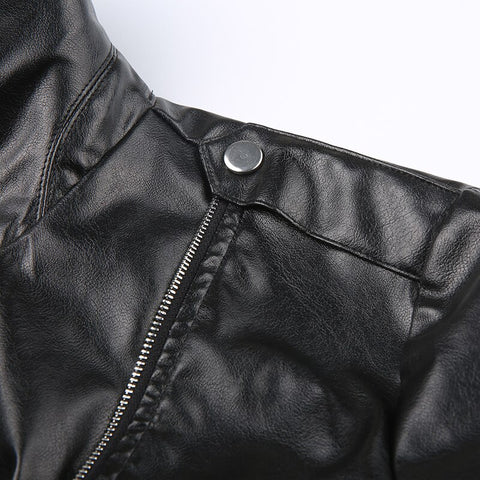 streetwear-black-cropped-zip-up-leather-cool-punk-motorcycle-jacket-5