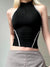 black-stripe-stitched-zipper-backless-stand-collar-short-top-2