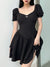 chic-square-neck-black-corset-folds-slim-elegant-pleated-mini-party-dress-3