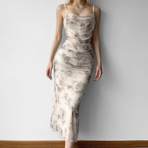 strap-rose-printed-vintage-fashion-mesh-summer-folds-elegant-dress-2