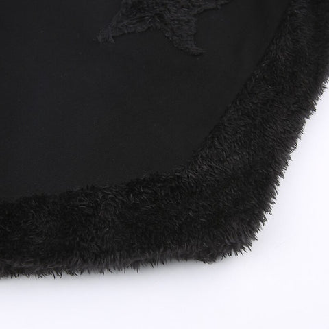 shaggy-black-faux-fur-spliced-long-sleeve-hooded-chic-casual-warm-top-8