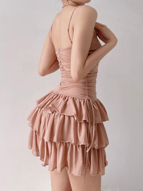 elegant-slip-sexy-folds-three-layer-ruched-mini-dress-3