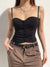 streetwear-black-strap-bustier-camis-button-slim-fashion-elegant-cropped-top-1
