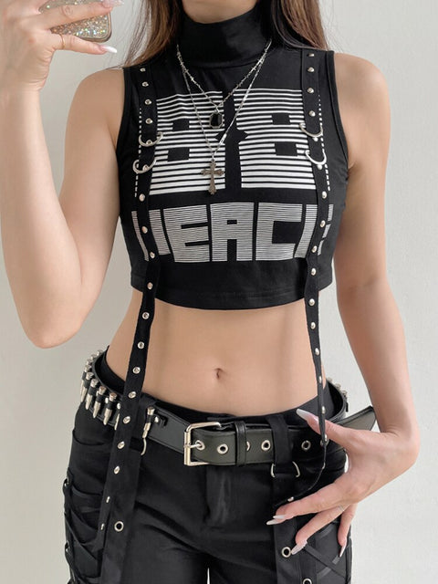 black-gothic-high-neck-crop-letter-ribbon-rivet-tops-1