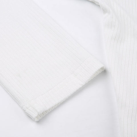 White Faux Fur Trim Hooded Crop Top