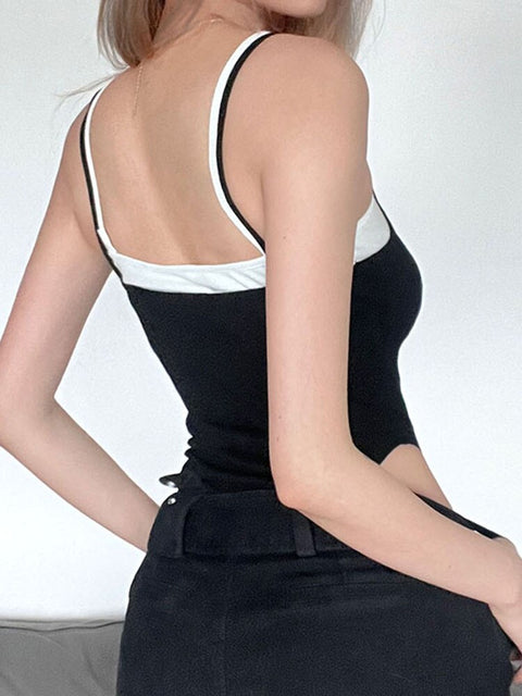 black-white-spliced-casual-basic-strap-slim-casual-bodysuit-7
