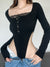 casual-black-bodycon-lace-trim-buttons-basic-sexy-bodysuit-1