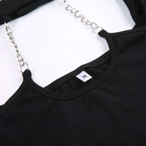 asymmetrical-bodycon-halter-neck-black-mini-gothic-lace-up-mesh-spliced-dress-8