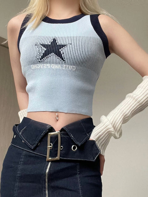 blue-star-printed-top-2