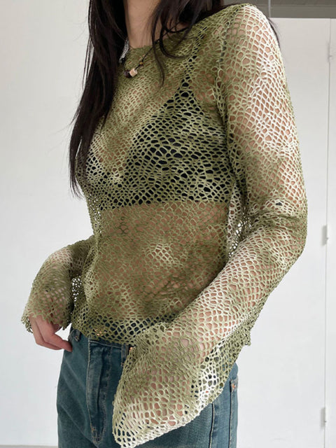 retro-green-tie-dye-hollow-out-fishnet-long-sleeve-top-3