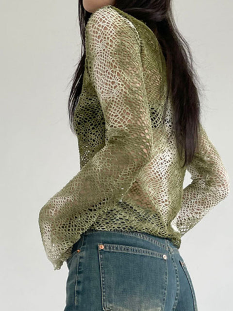 retro-green-tie-dye-hollow-out-fishnet-long-sleeve-top-5